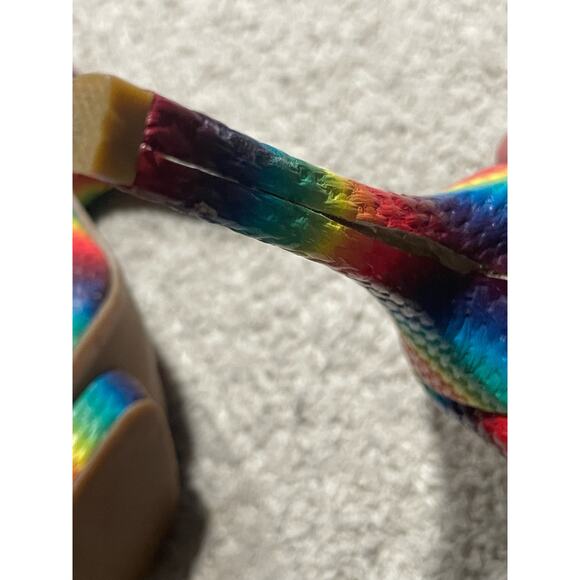 Jeffrey Campbell Bullet Platform Heels Womens Sz 6 Rainbow LGBTQ Pride Handmade - Picture 7 of 13